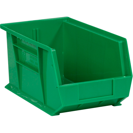 14 <span class='fraction'>3/4</span> x 8 <span class='fraction'>1/4</span> x 7" Green Plastic Stack & Hang Bin Boxes