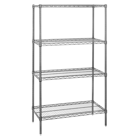 60 x 24 x 86" - 4 Shelf Wire Shelving Starter Unit