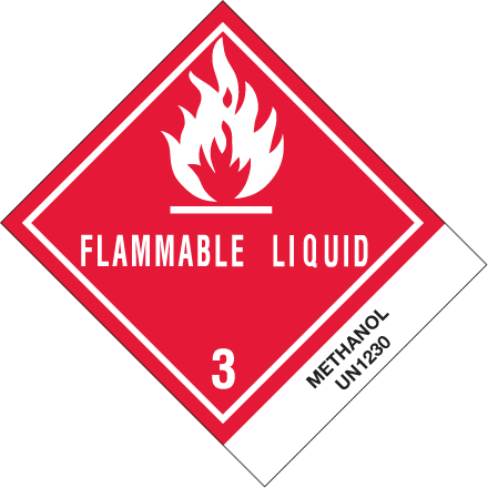 4 x 4 <span class='fraction'>3/4</span>" - "Methanol" Labels