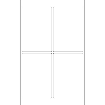 4 x 6" White Rectangle Laser Labels - Master Case