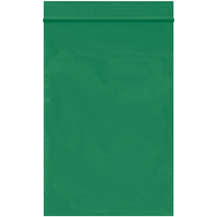 4 x 6" - 2 Mil Green Reclosable Poly Bags