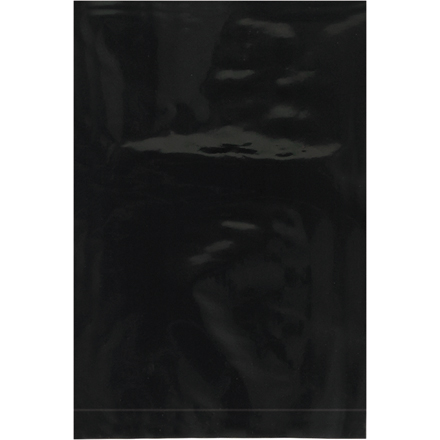 4 x 6" - 2 Mil Black Flat Poly Bags