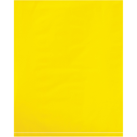 12 x 15" - 2 Mil Yellow Flat Poly Bags