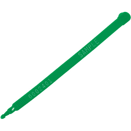 7 <span class='fraction'>1/2</span>" Green Plastic Truck Seals