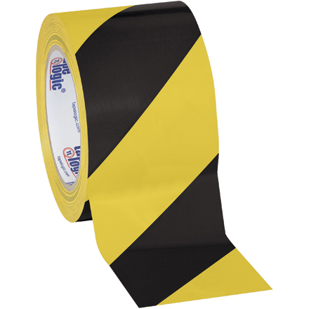 3" x 36 yds. Black/Yellow (3 Pack) Tape Logic<span class='rtm'>®</span> Striped Vinyl Safety Tape