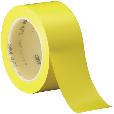 2" x 36 yds. (3 Pack) Yellow 3M Vinyl Tape 471