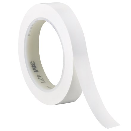 3/4" x 36 yds. White 3M Vinyl Tape 471