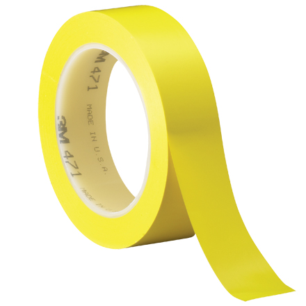 1" x 36 yds. Yellow 3M Vinyl Tape 471