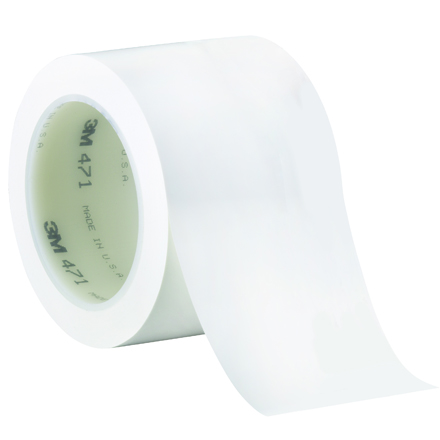 3" x 36 yds. White 3M Vinyl Tape 471