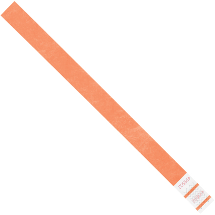 3/4 x 10" Orange Tyvek<span class='rtm'>®</span> Wristbands